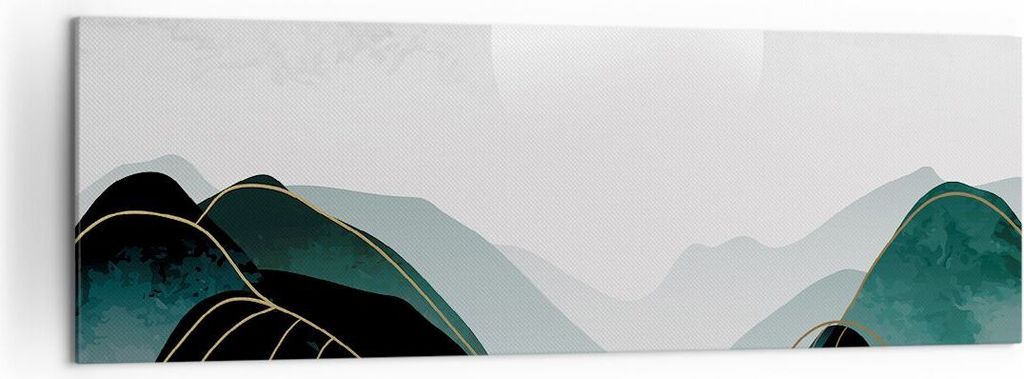 Bild auf Leinwand - Leinwandbild - Einteilig - Abstraktion Berge Stück - 160x50cm - Wand Bild - Wanddeko - Wandbilder - Leinwanddruck - Bilder - W...