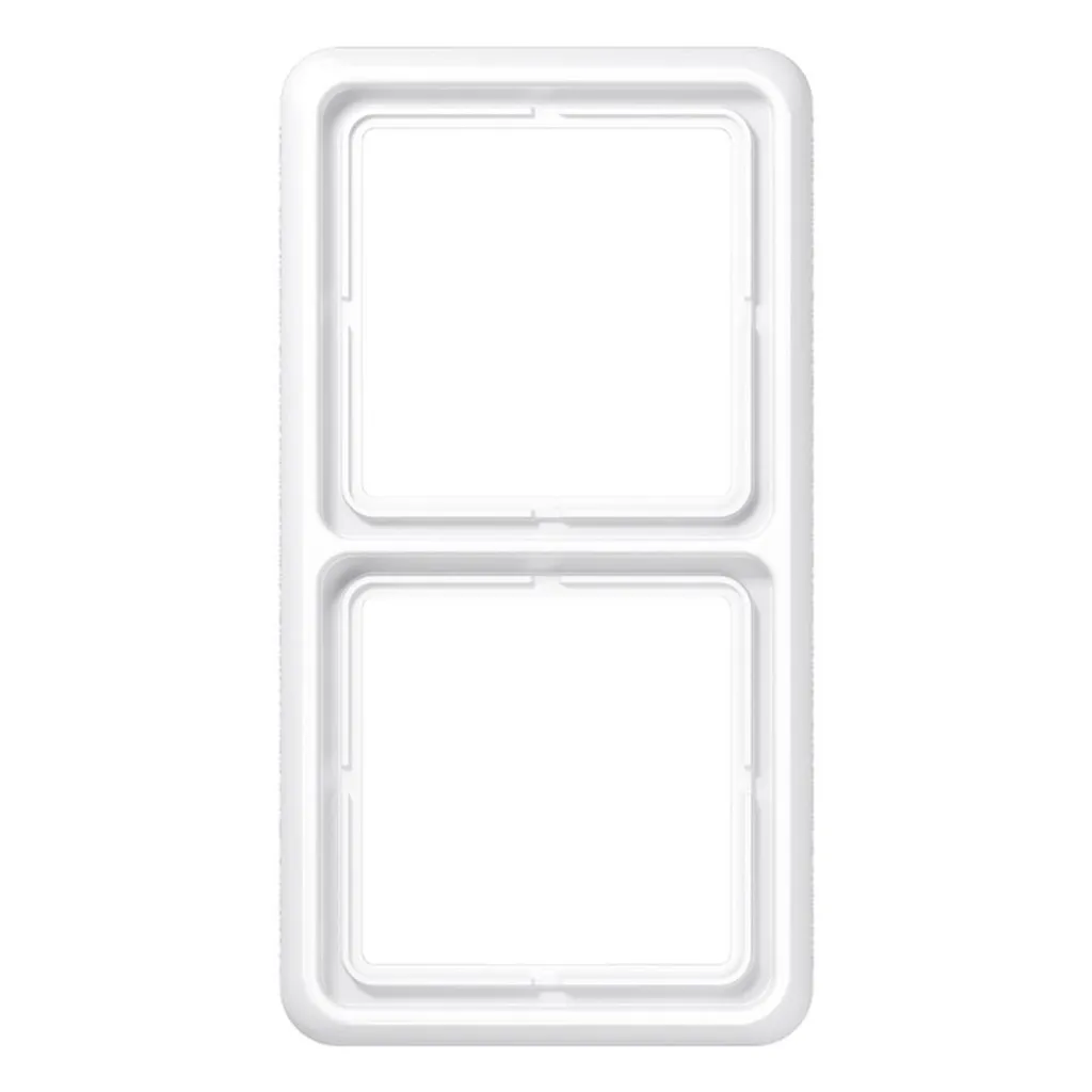 Plaque JUNG CD500 2f incassable : Cadre double robuste Blanc Alpin brillant
