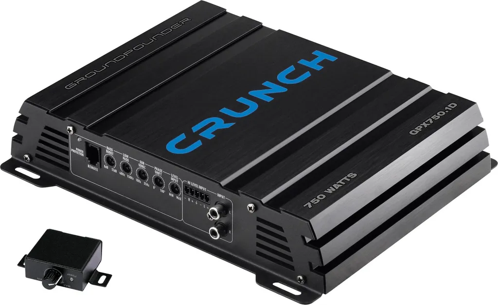 Amplificateur Subwoofer Crunch GPX750.1D pour Système Audio de Voiture