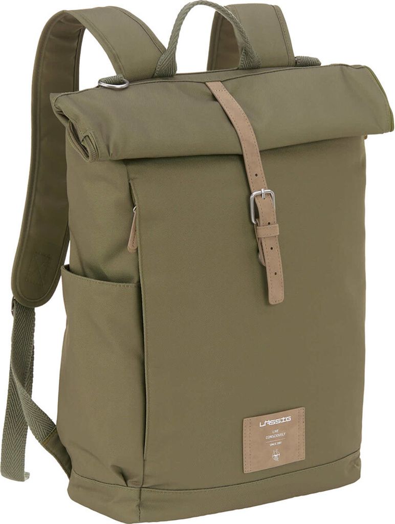 Lässig Wickelrucksack - Rolltop Up Backpack, Oliv, 290 mm, 145 mm, 420 mm, 980 g