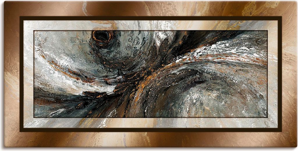 ARTland Leinwandbild Gold Abstrakt 2 Größe: 100x50 cm