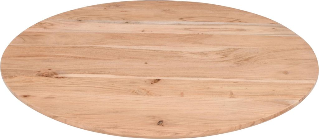 Runde Tischplatte Brasilia | 70 x 70 cm | Akazienholz massiv | Farbe: Natur | Schweizer Kante | Pflegeleichte DIY Holzplatte | geeignet für Esstis...