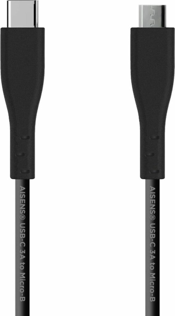 Aisens - usb 2.0 3a Kabel, usb-c/m-micro b/m Typ, schwarz, 2.0m