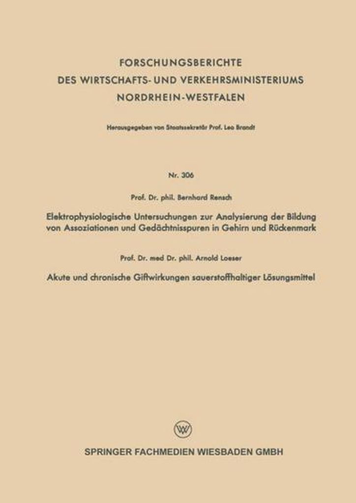 Elektrophysiologische Untersuchungen zur Analysierung der Bildung von Assoziationen und Gedächtnisspuren in Gehirn und Rückenmark. Akute und chro...