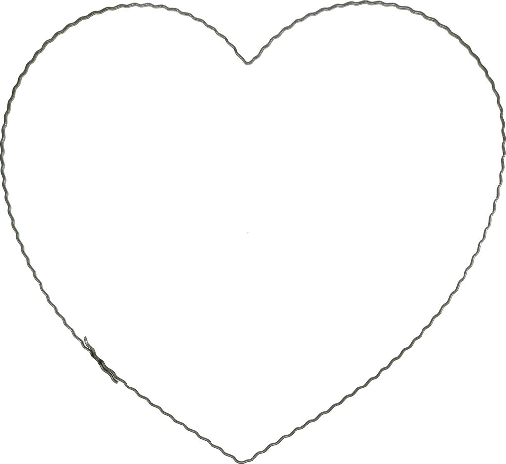 Wellenringe Herzen 25cm Binderinge Türkranz Bastelbedarf Draht Silber Dekoration Scandi-Look 10 Stück