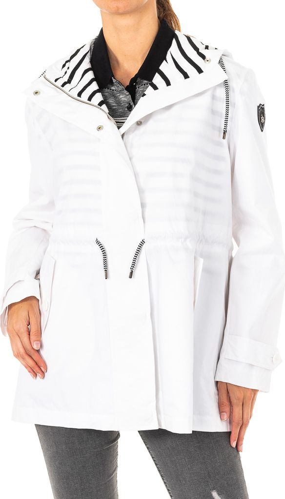 La Martina Damen-Langarmjacke mit fester Kapuze und verstellbarem Kordelzug LWO002