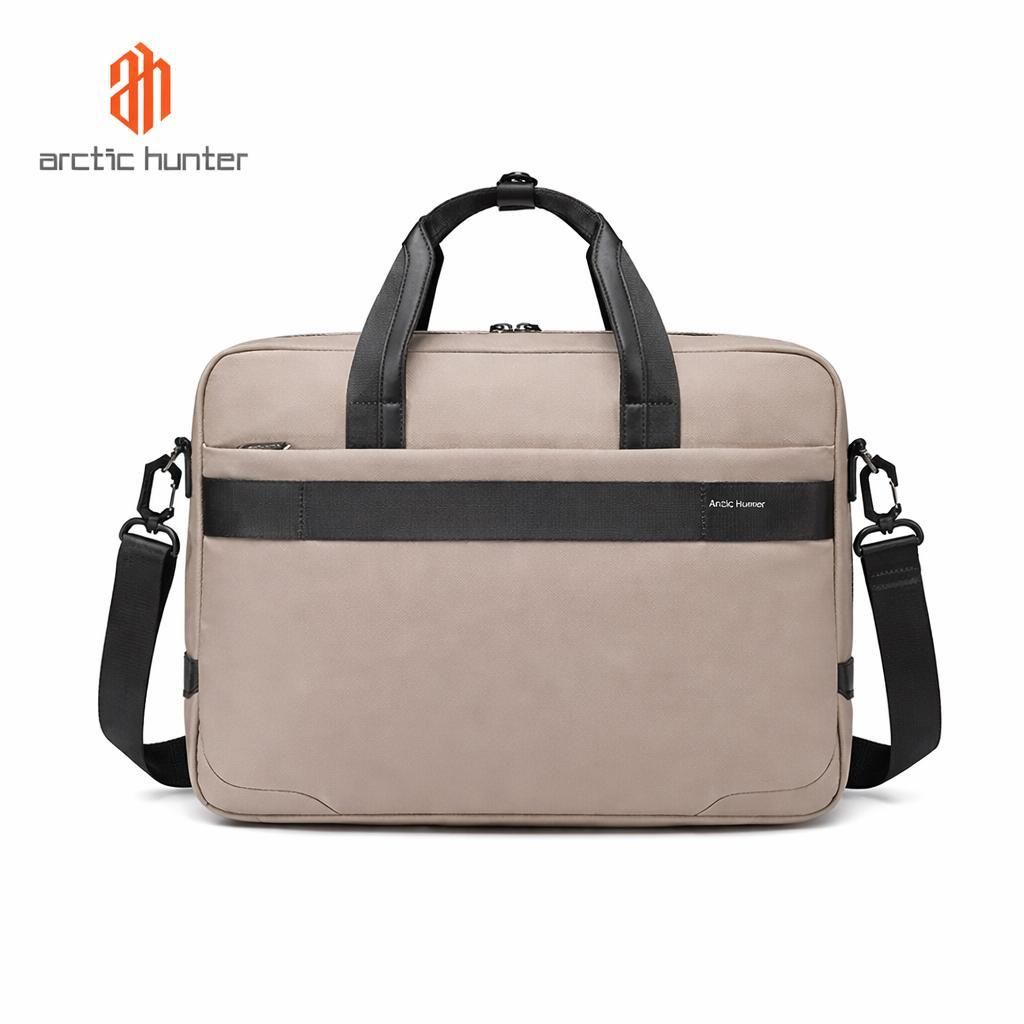 Arctic Hunter Laptoptasche 15,6 Zoll Business Notebook Tasche wasserabweisend Herren Damen Arbeit Büro Reise Laptop Bag mit Laptopfach Beige