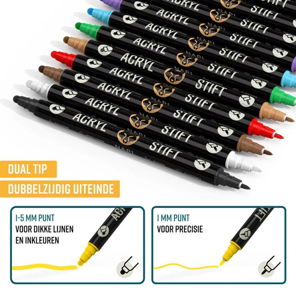 Set de 24 Feutres Acryliques NAPI pour Personnalisation sur Support - 3