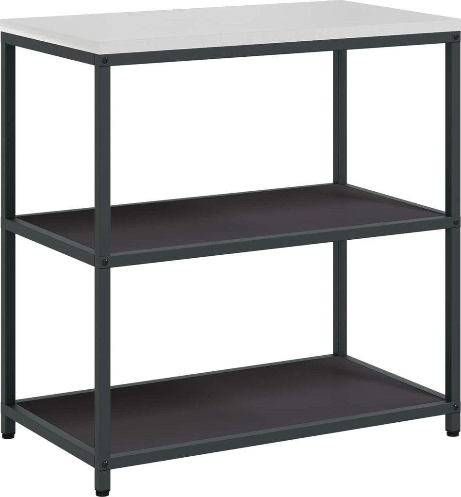 Küchenaufbewahrung mit Regal Schwarz 60 x 50 x 92 cm Stahl