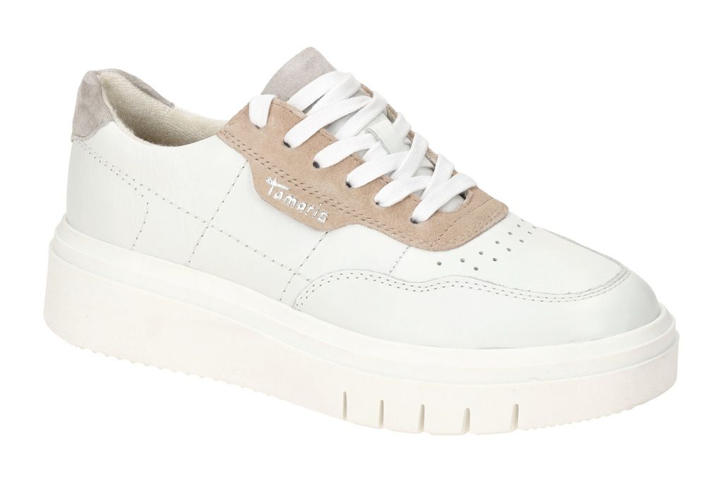 Tamaris 83717 Damenschuhe - bequeme Schnür- Halbschuhe weiß Freizeit NEU