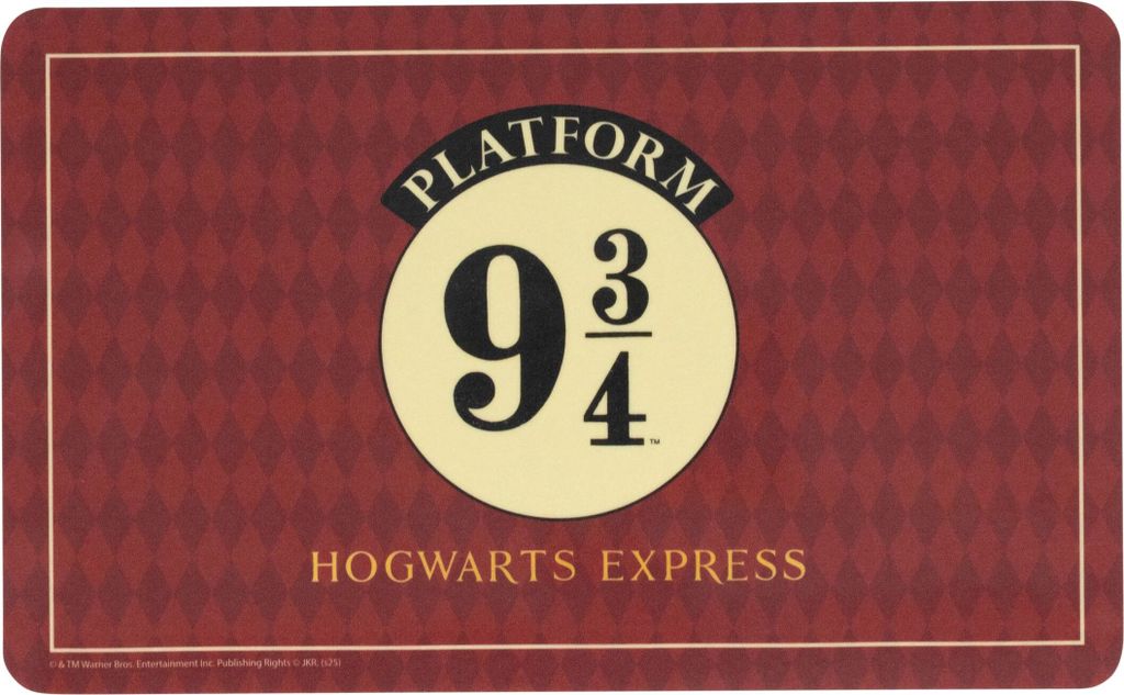 Harry Potter Brettchen - Hogwarts Express Platform 9 3/4 Frühstücksbrettchen Schneidebrettchen aus Resopal Rot
