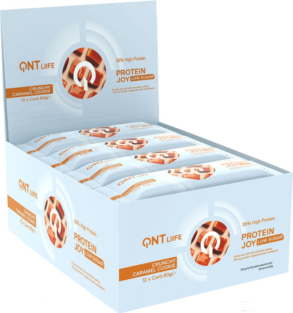QNT Protein Joy Bars (12x60g) Caramel Cookie Dough - Riegel - Protein-Riegel