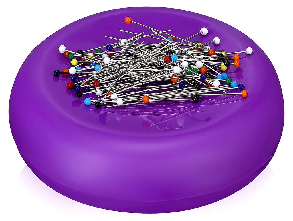 Magnetischer Nadelhalter Nadelkissen Lila mit Magnetdesign für Nähprojekte