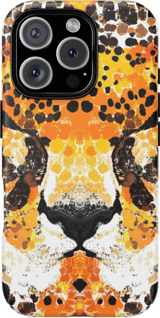 Abstraktes Geparden-Gesicht – Hülle Kompatibel mit iPhone 16 Pro