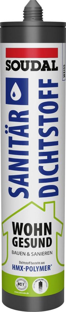Soudal Sanitär-Dichtstoff Wohn Gesund weiß 300 ml Produktbild 