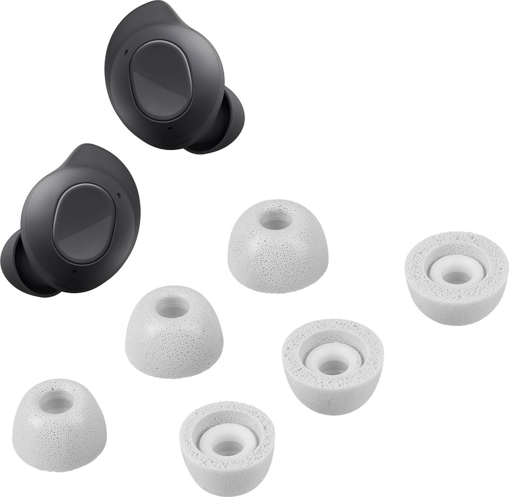 kwmobile 6x Ersatz In Ear Kopfhörer kompatibel mit Samsung Galaxy Buds FE - 3 Größen - Polster Ohrstöpsel In-Ear Ohrhörer - Grau