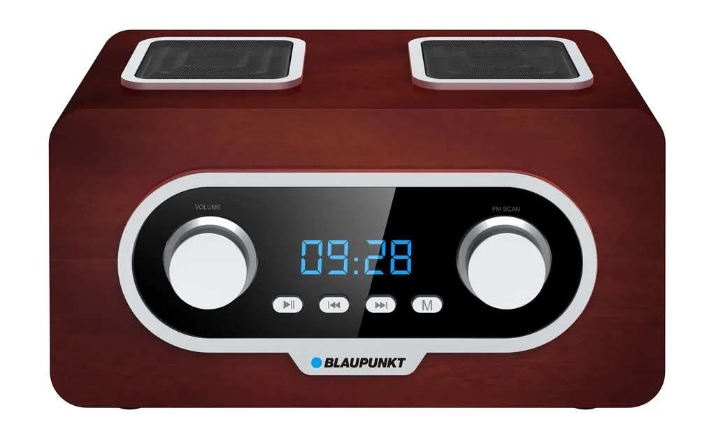 Radio vintage Blaupunkt PP5.2BR marron avec télécommande et entrée AUX MP3