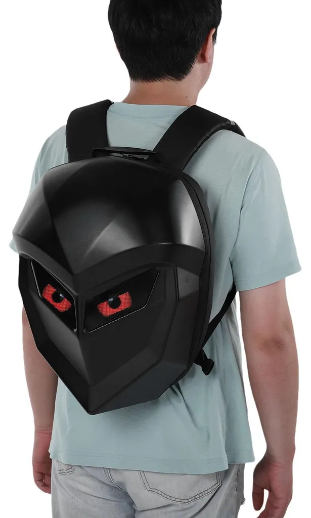 Sac à dos moto étanche à écran LED programmable et coque rigide - 11