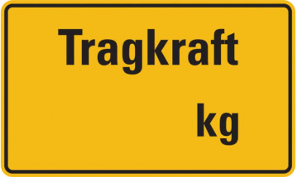 Dreifke Regalschild, Tragkraft, schwarz/gelb - zum Selbstbeschriften | Alu g...