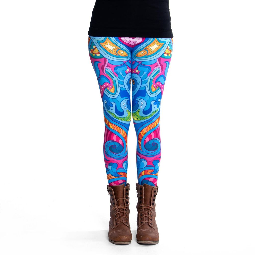 cosey - bedruckte bunte Leggins (Einheitsgröße) - Design Kaleidoskop