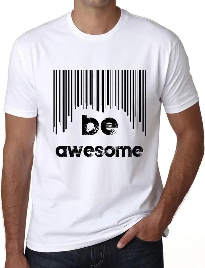 Herren Grafik T-Shirt Barcode ist genial – Barcode Be Awesome – Öko-Verantwortlich Vintage Jahrgang Kurzarm Lustige Druck Geburtstag Geschenk ...