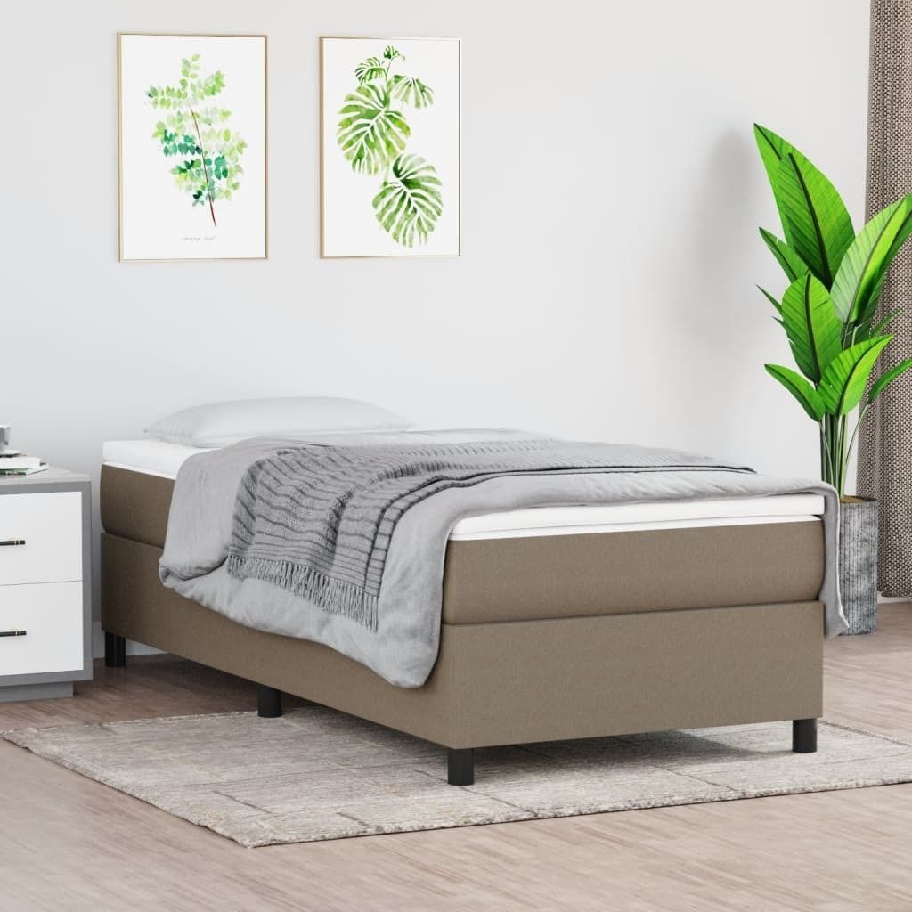 Maison Exclusive - Boxspringbett mit Matratze Taupe 80x200 cm Stoff