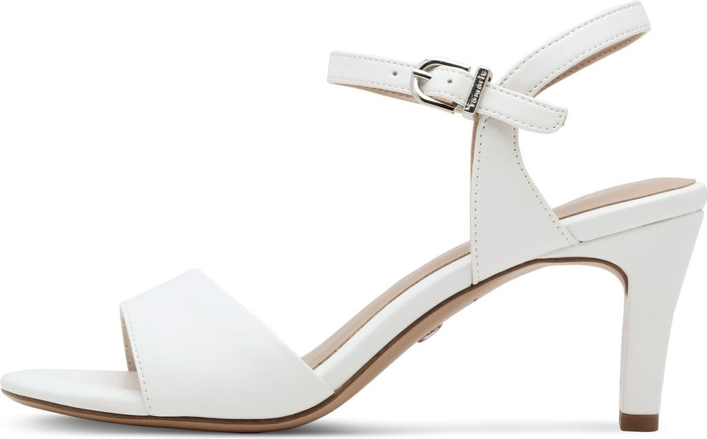 Tamaris Damen Sandale Sandalette elegant Stilettoabsatz 1-28008-42, Größe:42 EU, Farbe:Weiß