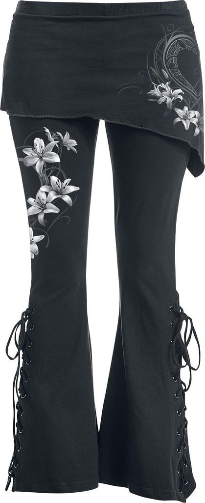 Spiral Leggings Damen Pure Of Heart schwarz Gothic, Rockwear 100% Baumwolle XL