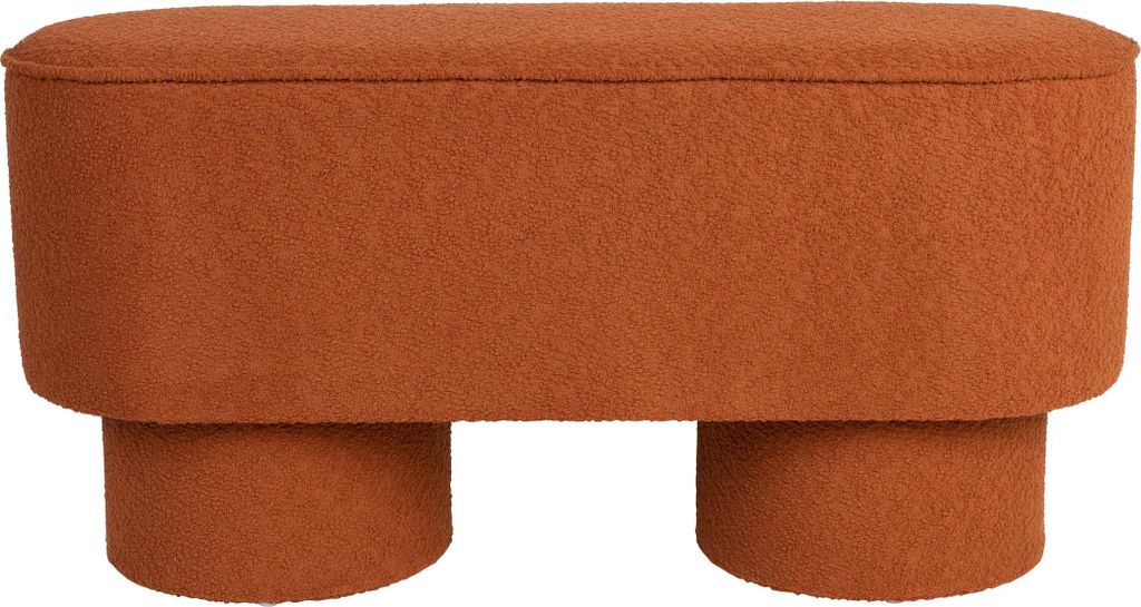 Housecraft Living Marcos Sitzbänke 93x35x44,5cm Bouclé Rot/ Produktbild 
