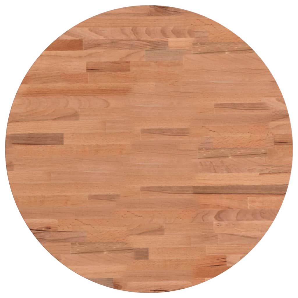 vidaXL Plateau de table Ø50x1,5 cm Rond en bois massif de Image du produit 