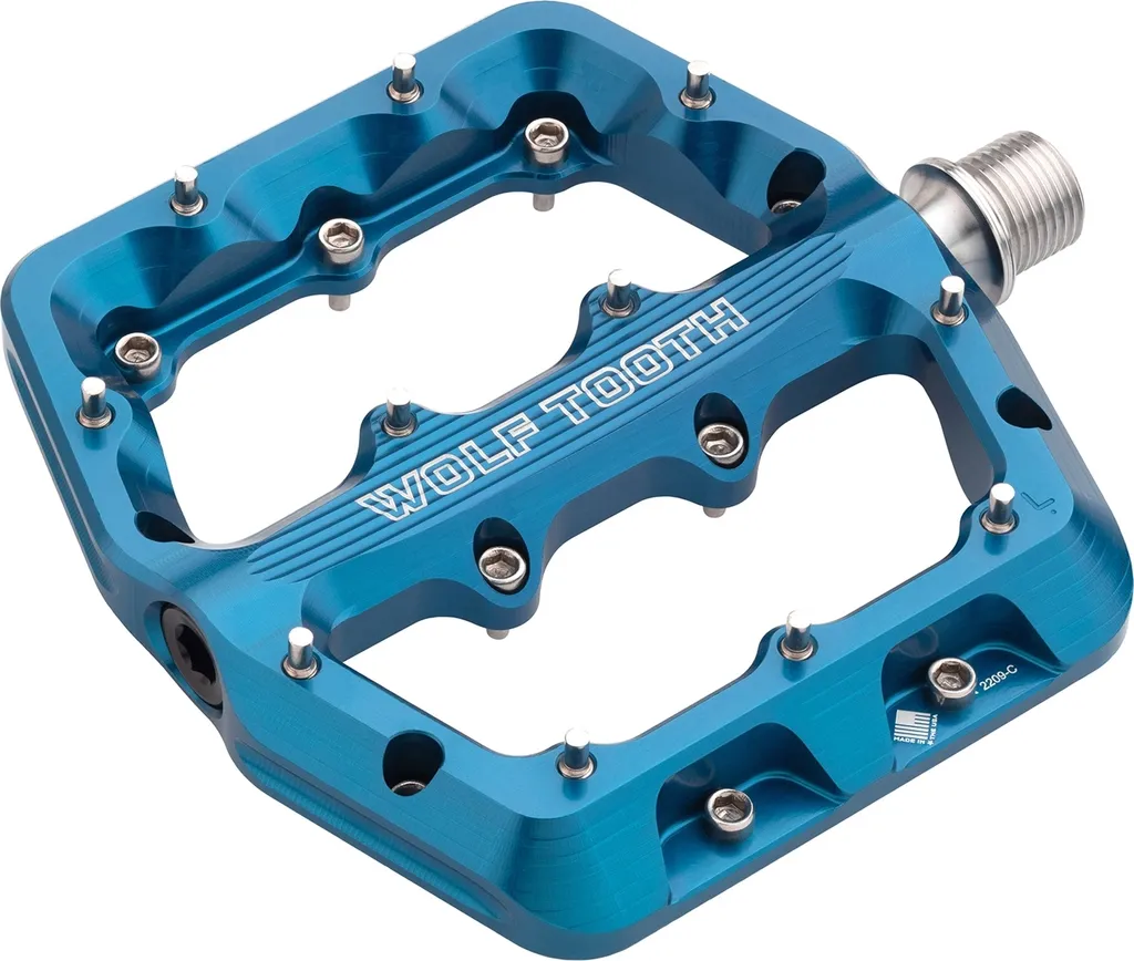 Pédales Wolf Tooth Waveform Small Bleues : Performance VTT Haut de Gamme