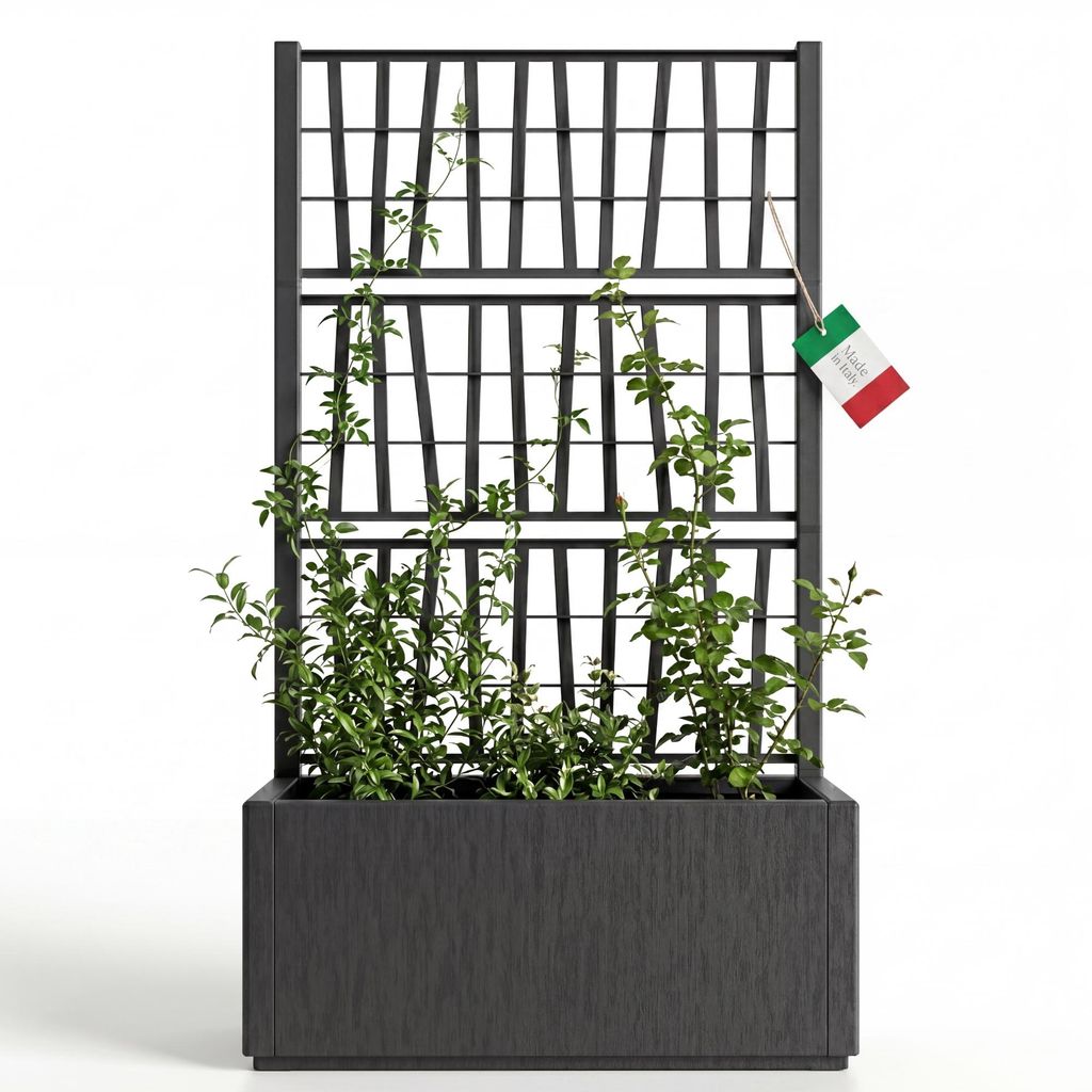 BigDean Blumenkasten mit Rankgitter Pflanzkasten 80x36x 140 Produktbild 