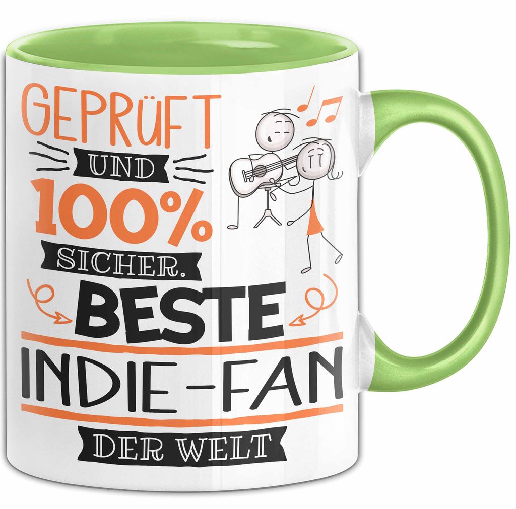 Beste Indie-Fan Der Welt Tasse Geschenk für Eine Indie-Fan Und Sicher Geschenkidee Geburtstag Weihnachten (Grün)