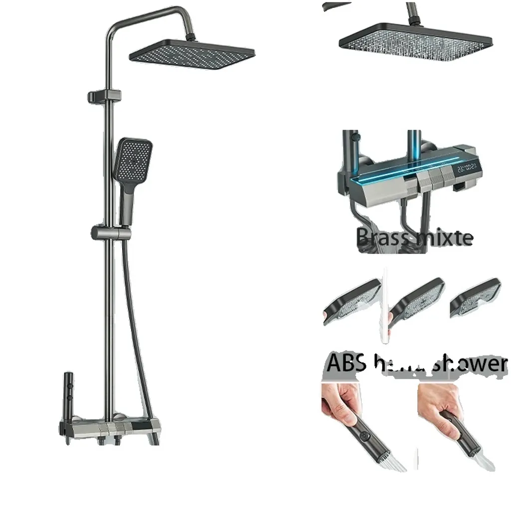 Système de douche digitale ajustable pour toute la famille, 100 à 138cm
