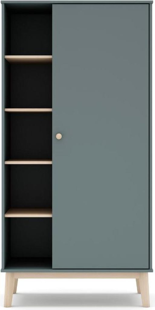 CALICOSY - Armoire 1 porte et 5 niches ouvertes H181 cm - Image du produit 