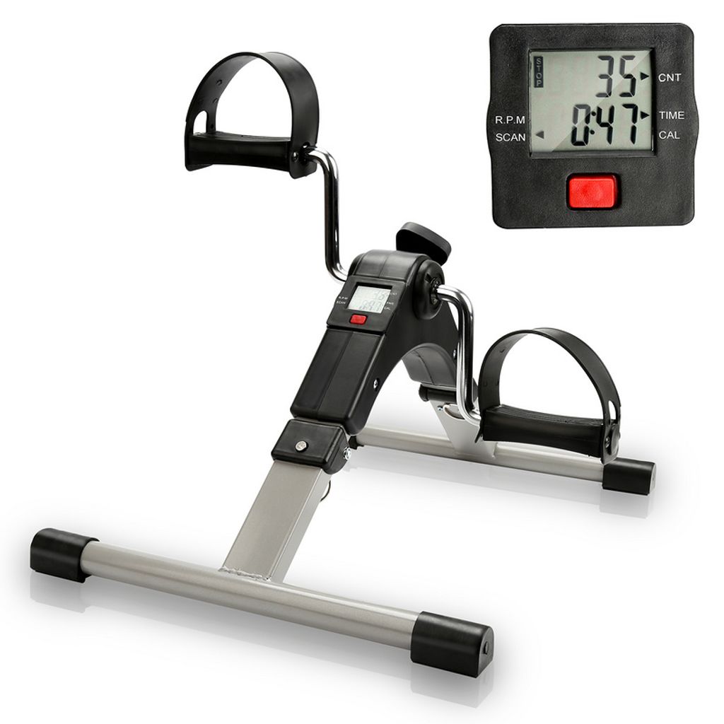 Heimtrainer Mini Bike Fahrradtrainer Büro Fitness Ausdauertraining LCD 
