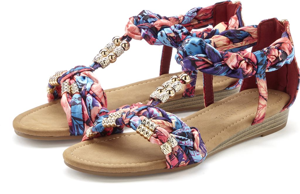 LASCANA Sandale pink / lila / blau Größe 42