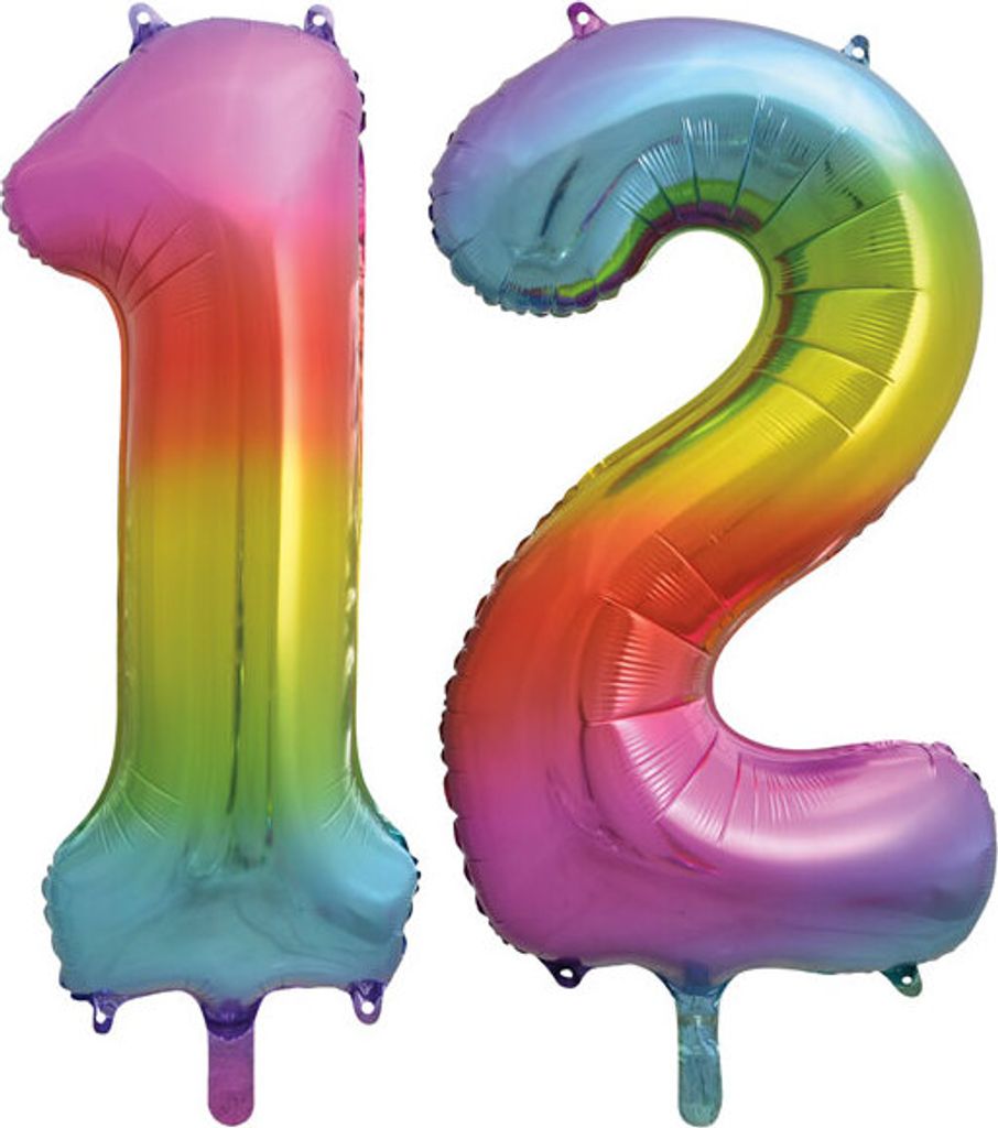 XXL Folienballon Zahl bunt Geburtstag Jubiläum Zahlenballon Riesenfolienballon Geburtstagsdeko