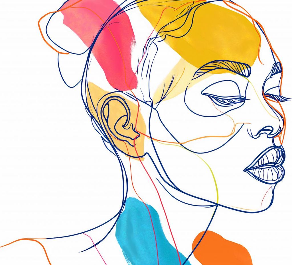 Plakat 100x75cm Wörter in Konturen