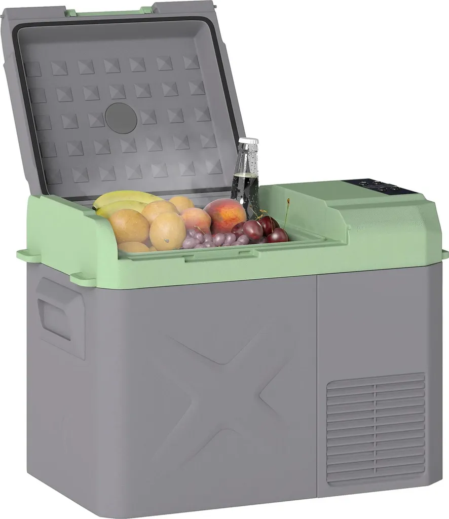 Glacière électrique robuste en HDPE - Format 30L Gris Clair avec Prise UE