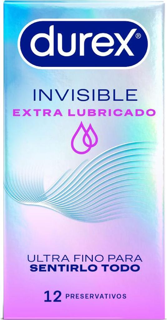 DUREX Invisible Préservatifs Extra Lubrifiés 12 Unités Image du produit 