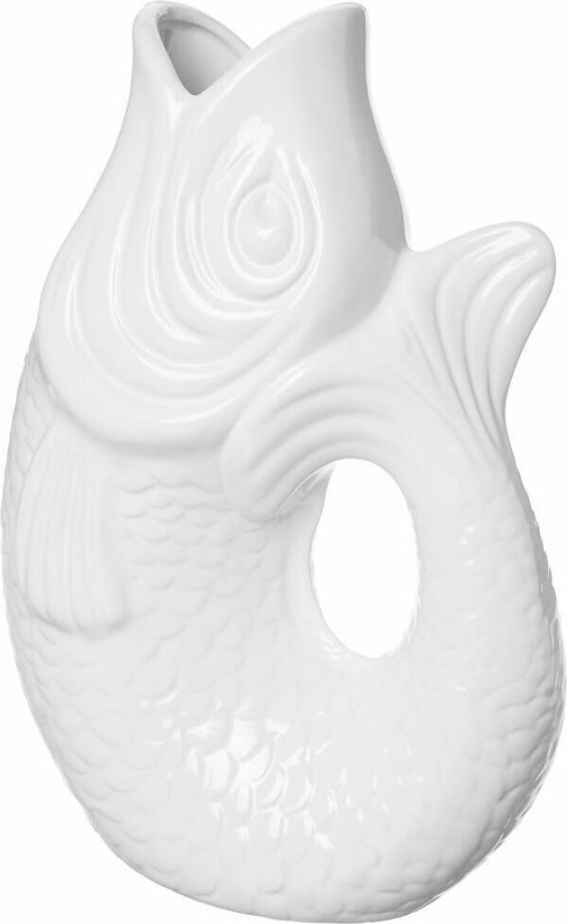 Gift Company Monsieur Carafon Vase / Karaffe Fisch L weiss 2,7l