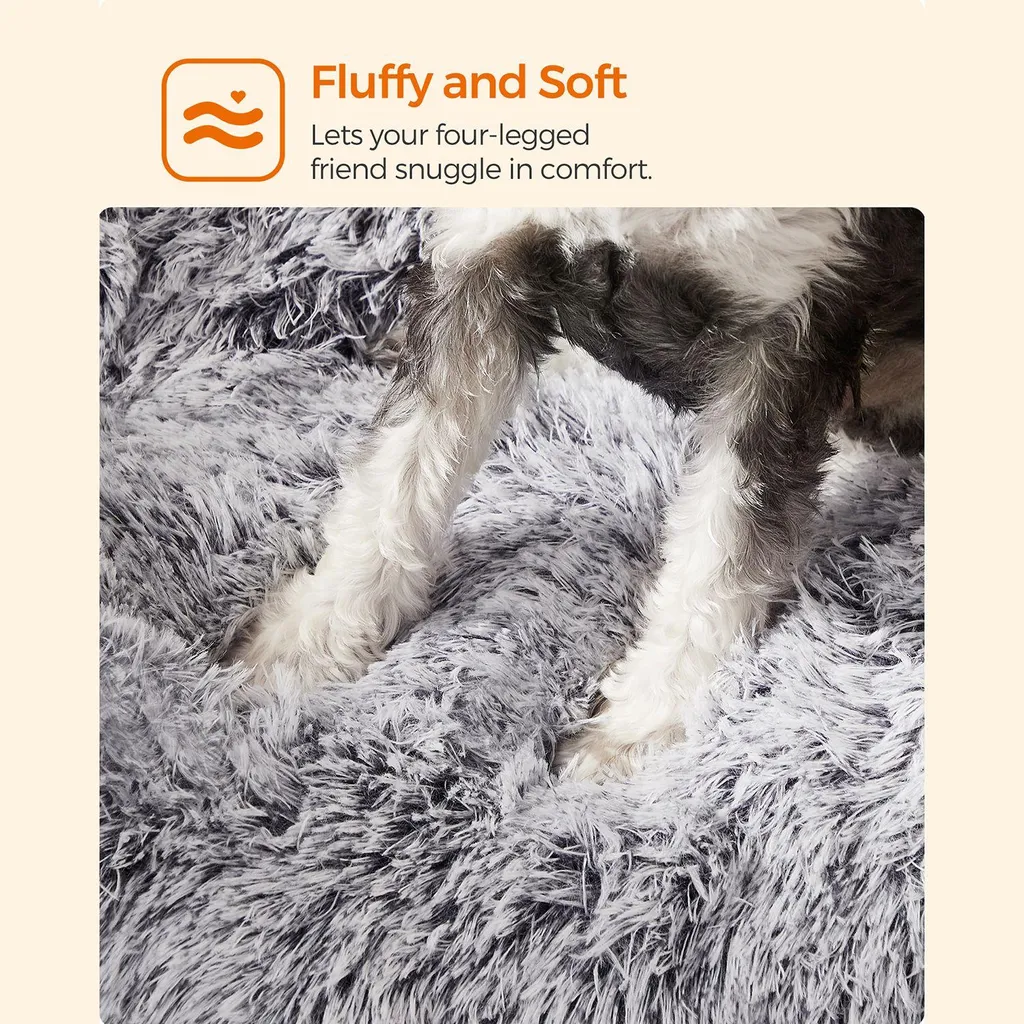 Couchage chien 80 x 50 cm d'intérieur - Tapis de sol douillet et chaud