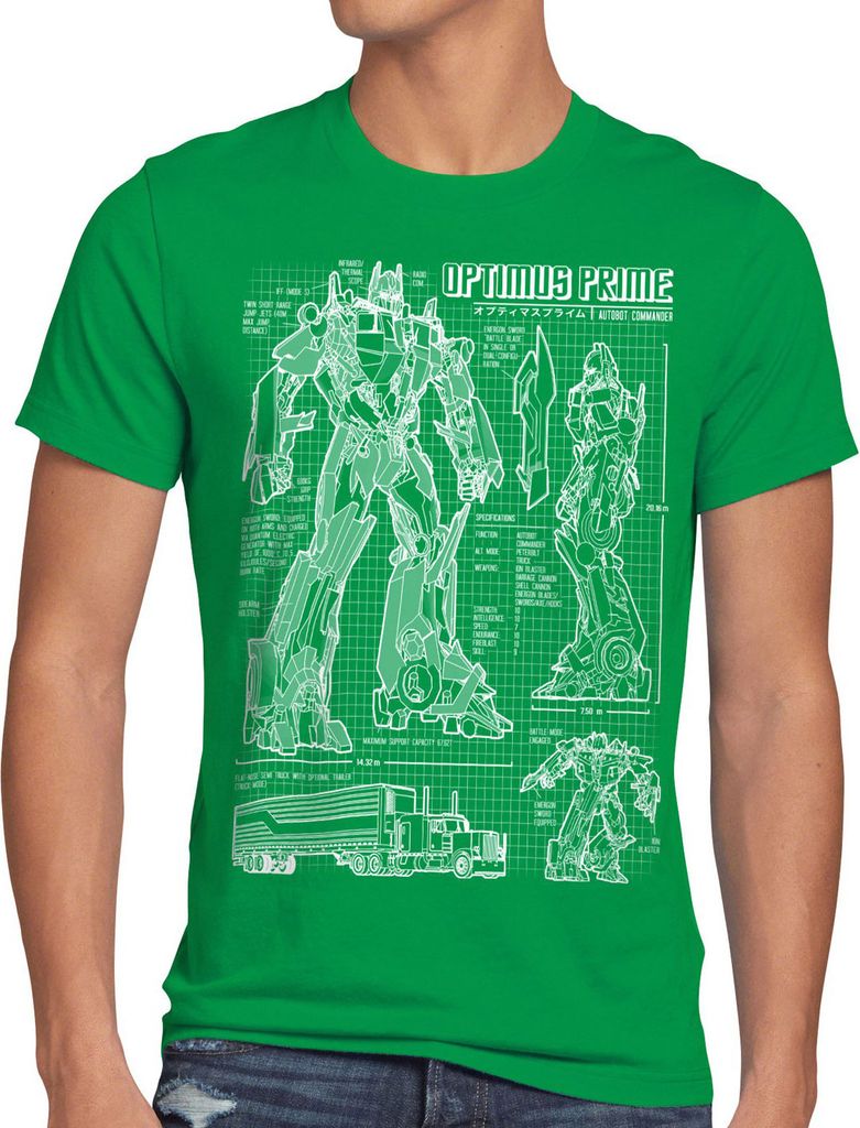 A.N.T. Optimus Herren T-Shirt blaupause auto