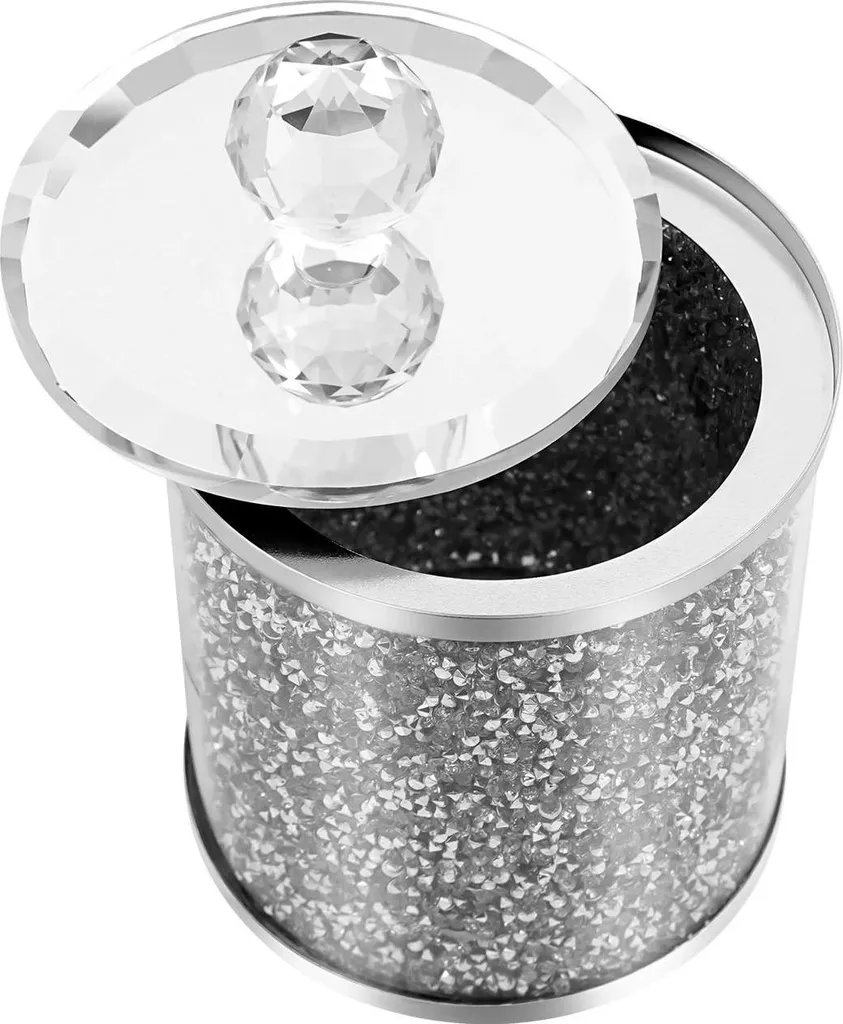 Lot de 3 Pots de Conservation en Verre et Acier Inox Noir - 10 x 14 cm