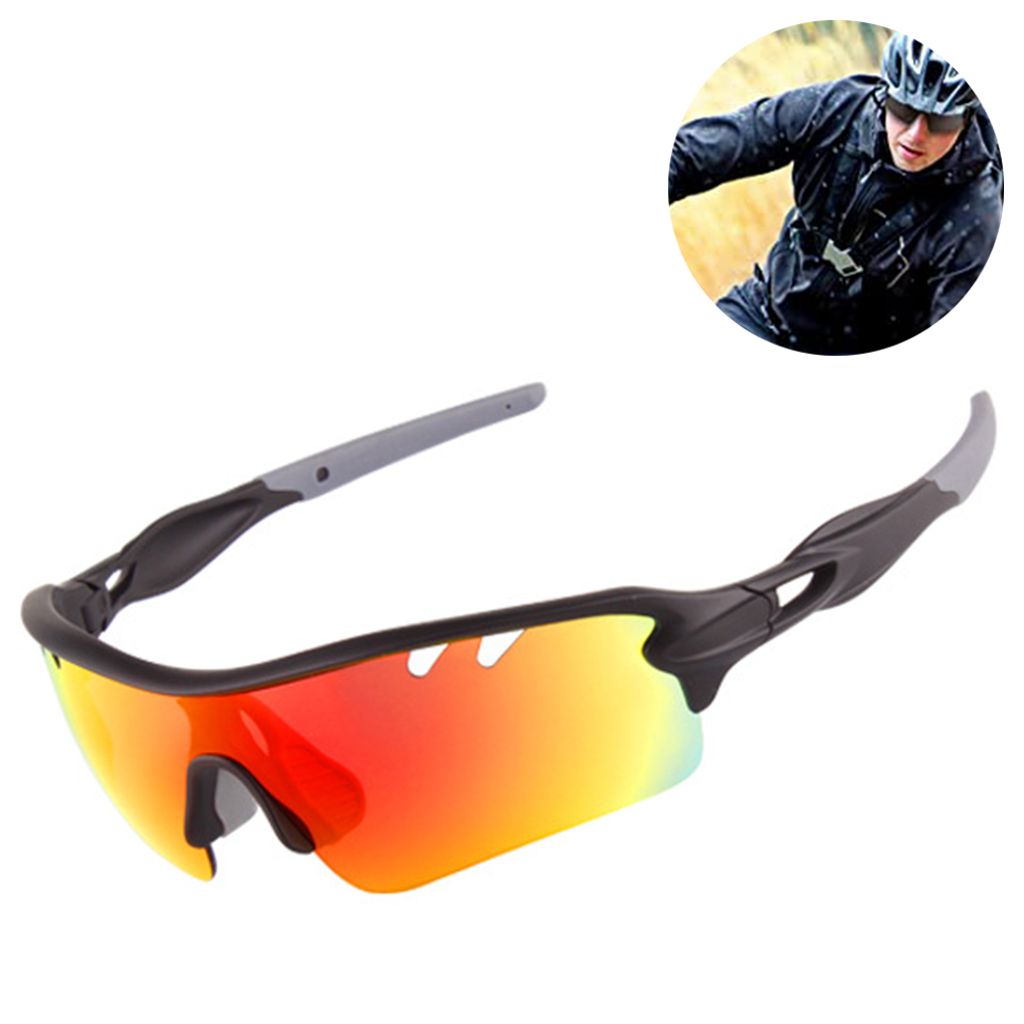 Reebok Classic 9 Herren Sonnenbrille Fahrrad Sport Brille Skibrille grau/schwarz 