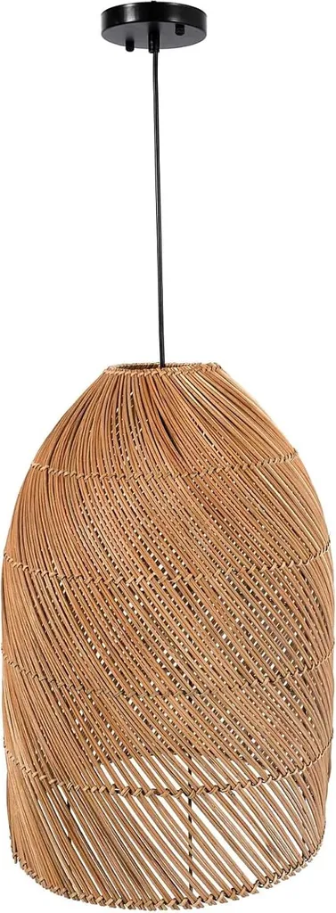 Lustre suspension rotin VIVANNO pour réchauffer une déco moderne