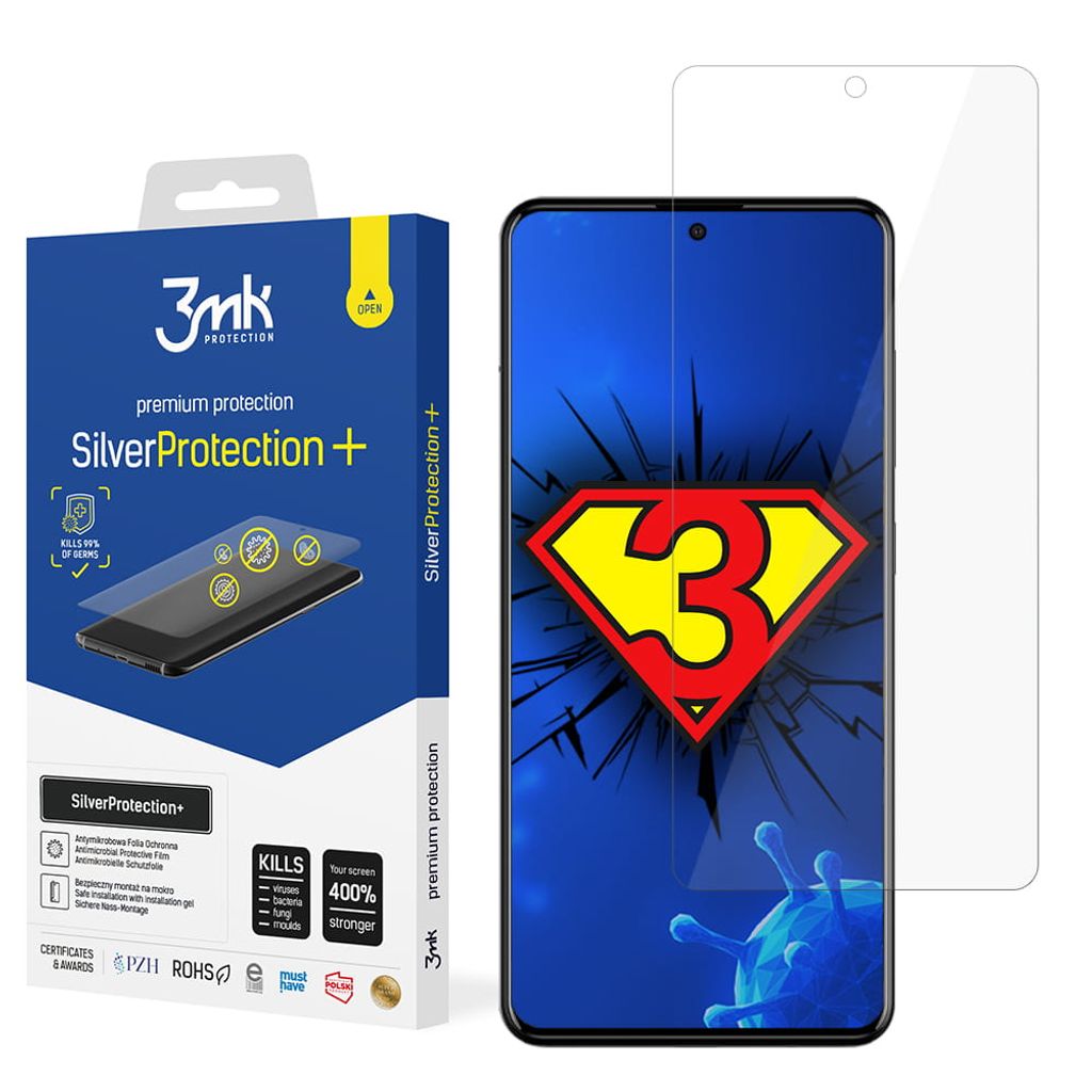 3mk Display Antimikrobielle Schutzfolie SilverProtection+ für Samsung Galaxy A51 5G 0,21mm Self-Heal