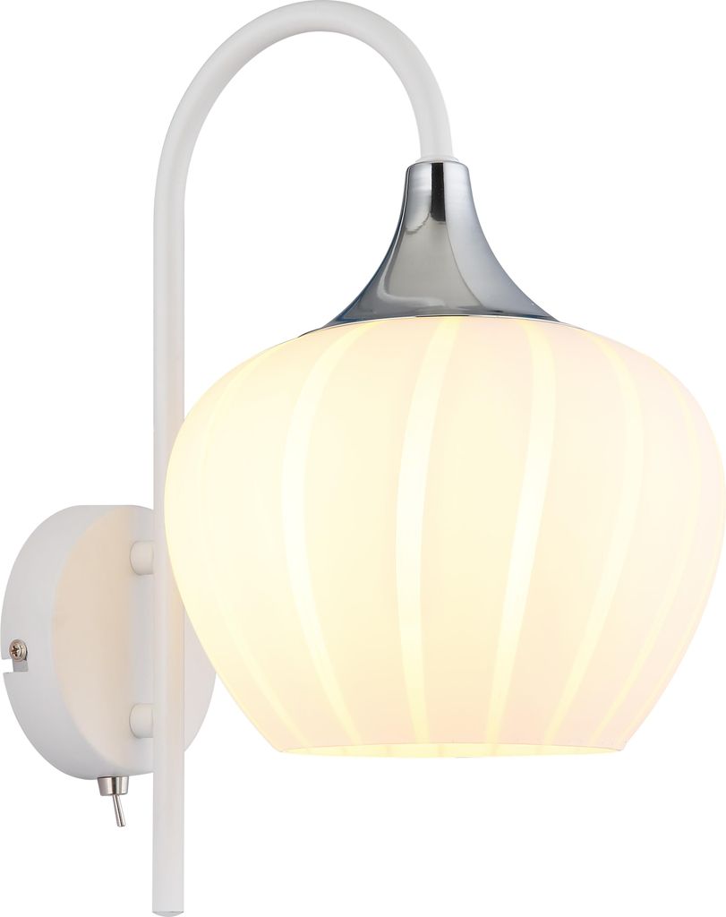 Globo Lighting Wandleuchte Metall weiß matt, 1x E27
