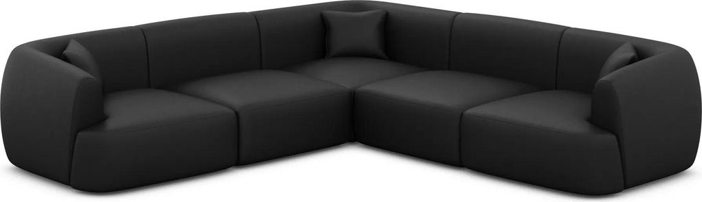 Kunstleder Ecksofa Elvira Schwarz